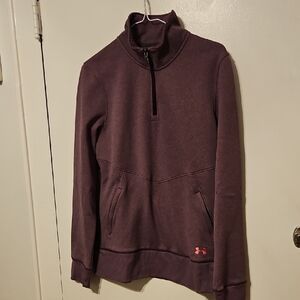 Under Armour Purple Quarter-Zip Pullover woman's size L